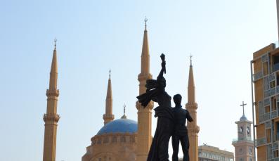Statue on Martyres Square in Downtown Beirut