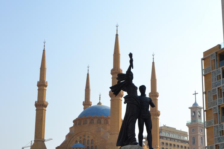 Statue on Martyres Square in Downtown Beirut